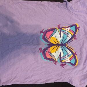 Purple Butterfly Kids Shirt